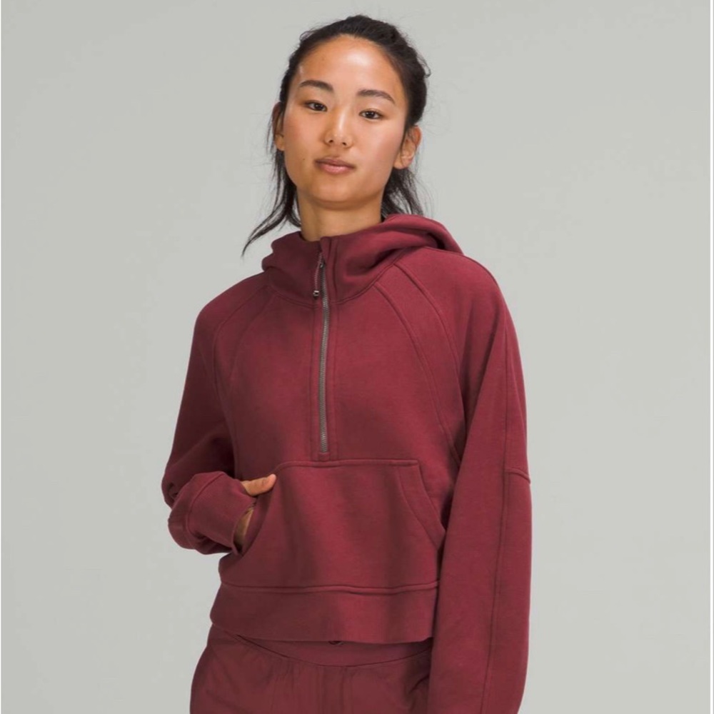 Lululemon Scuba Oversized Half-Zip Hoodie Mulled Wine size XL/XXL
